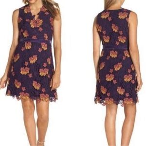 EUC Anthropologie Foxiedox Dolores Floral Crochet Dress Size 6
